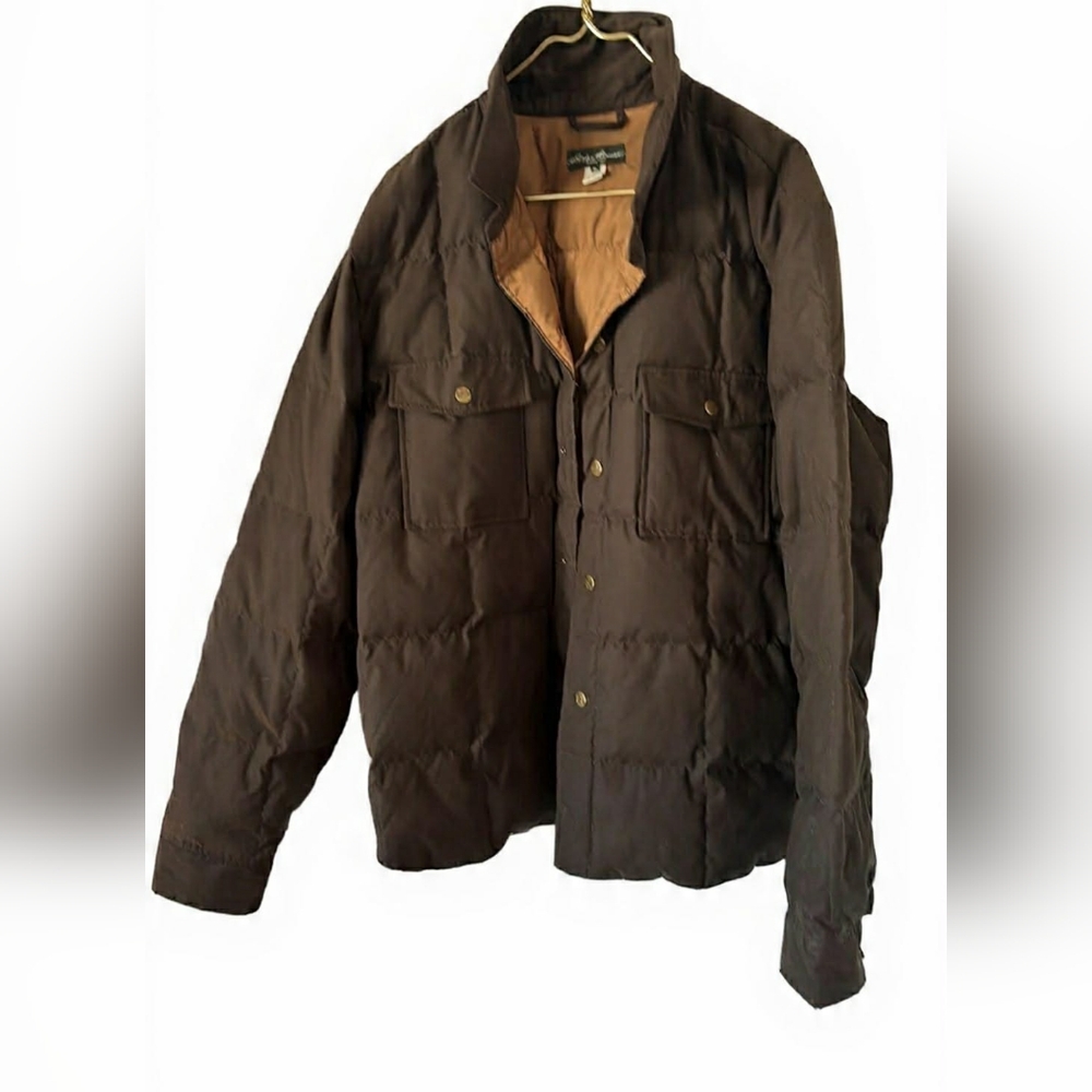 Eddie Bauer Men's Chocolate Goose Down Puffer Jacket